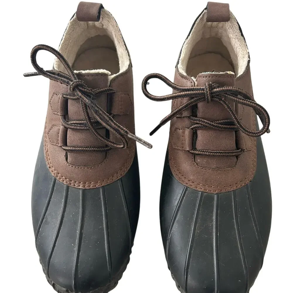 JBU by Jambu Women’s Glenda Black and Brown Waterproof Duck Shoes